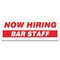 Signmission Now Hiring Bar Staff Banner Apply Inside Accepting Application Single Sided B-120-30199 - alternate 1
